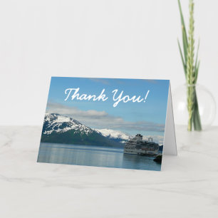 Alaskan Cruise Vacation Travel Thank You Foil Greeting Card