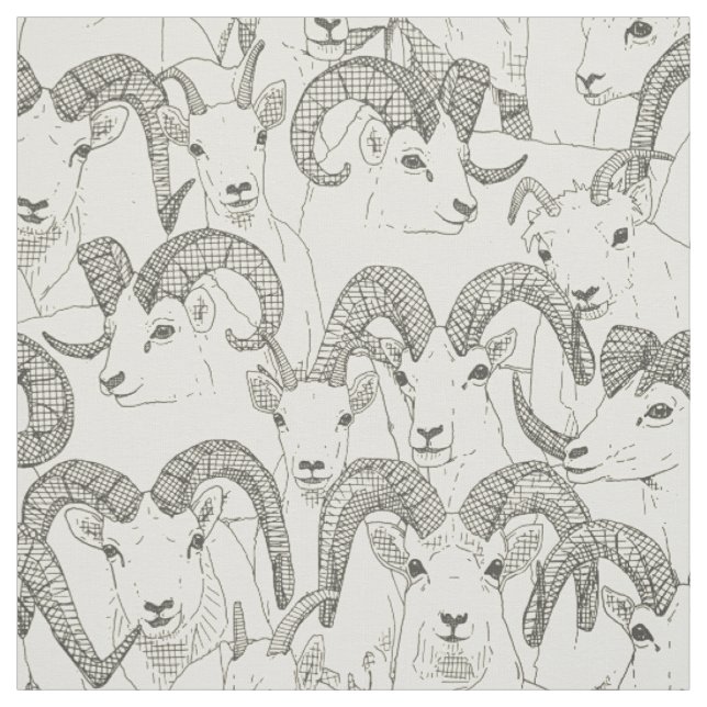 Alaskan Dall sheep graphite pearl Fabric (Swatch)