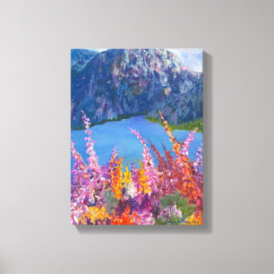 Alaskan Fireweed Stretched Canvas Print