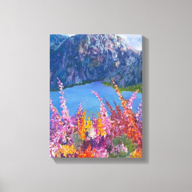 Alaskan Fireweed Stretched Canvas Print (Front)