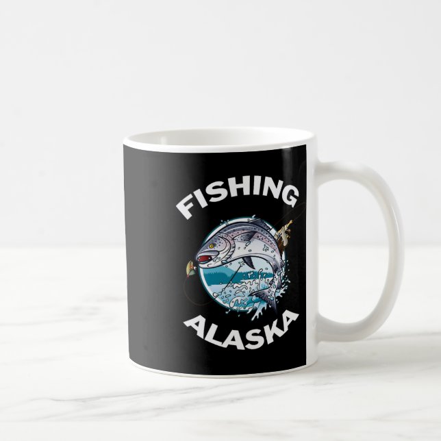 Alaskan Fish Alaska's Wild Salmon Souvenir Fishing Coffee Mug (Right)