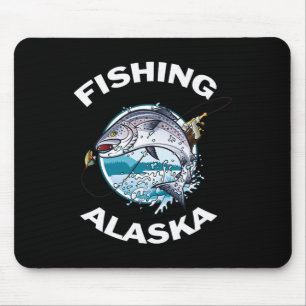 Alaskan Fish Alaska's Wild Salmon Souvenir Fishing Mouse Mat