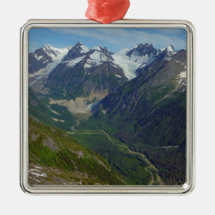 Alaskan Glacier-Carved Valley Metal Tree Decoration