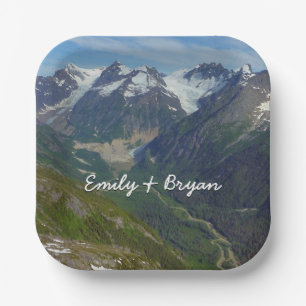 Alaskan Glacier-Carved Valley Paper Plate