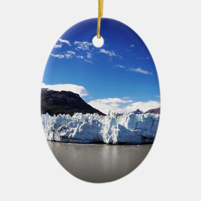 Alaskan Glacier Ceramic Tree Decoration (Front)