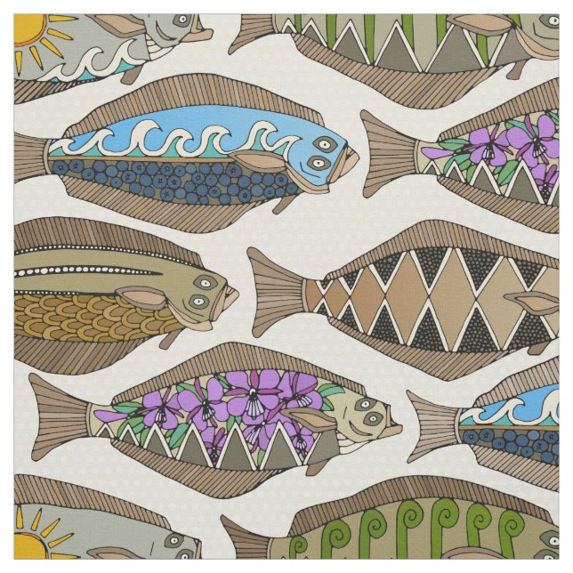 Alaskan halibut pearl fabric (Swatch)