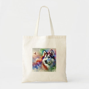 Alaskan Husky 300924AREF103 - Watercolor Tote Bag