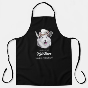 Alaskan husky King of the Kitchen Cooking Dog Chef Apron