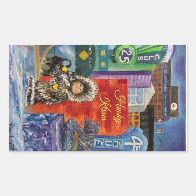 Alaskan Husky Kisses sticker (Front)