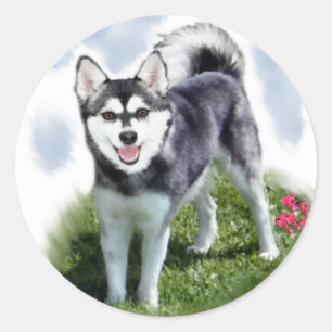 Alaskan Klee Kai Art Classic Round Sticker