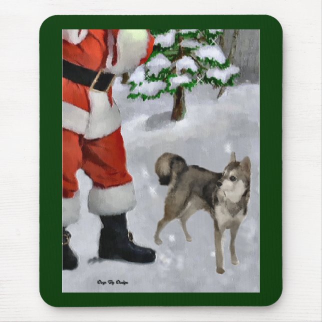 Alaskan Klee Kai Christmas Gifts Mouse Mat (Front)