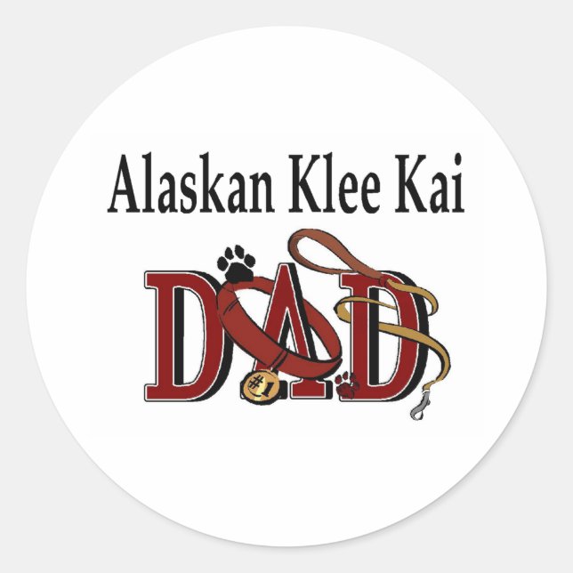 Alaskan Klee Kai Dad Sticker (Front)