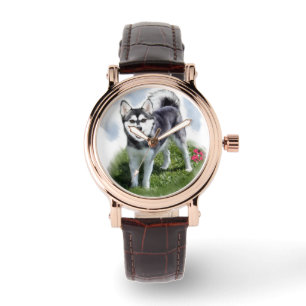 Alaskan Klee Kai Dog Art Watch