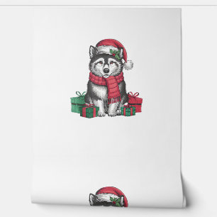 Alaskan Klee Kai Dog Christmas Parties Holiday San Wallpaper