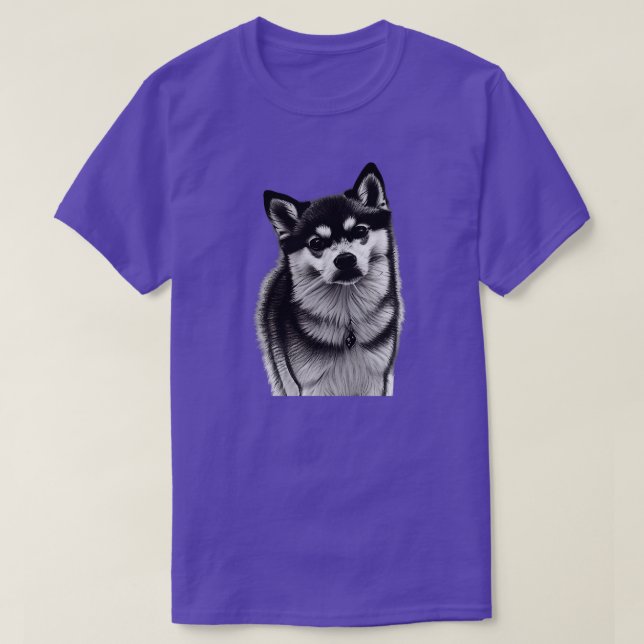 Alaskan Klee Kai Dog T-Shirt (Design Front)