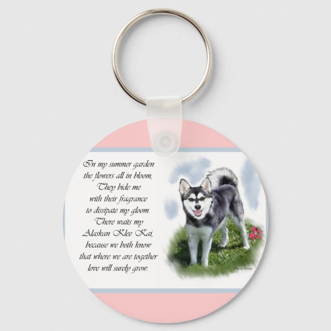 Alaskan Klee Kai Gifts Key Ring (Front)