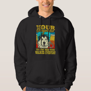 Alaskan Klee Kai Malamute Siberian Husky Dog Walki Hoodie