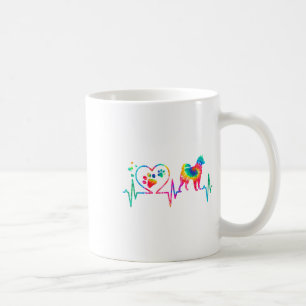 Alaskan Klee Kai Mum Dad Heartbeat Tie Dye Dog Gif Coffee Mug
