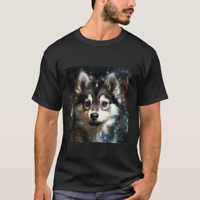 Alaskan Klee Kai Space T-Shirt (Front)