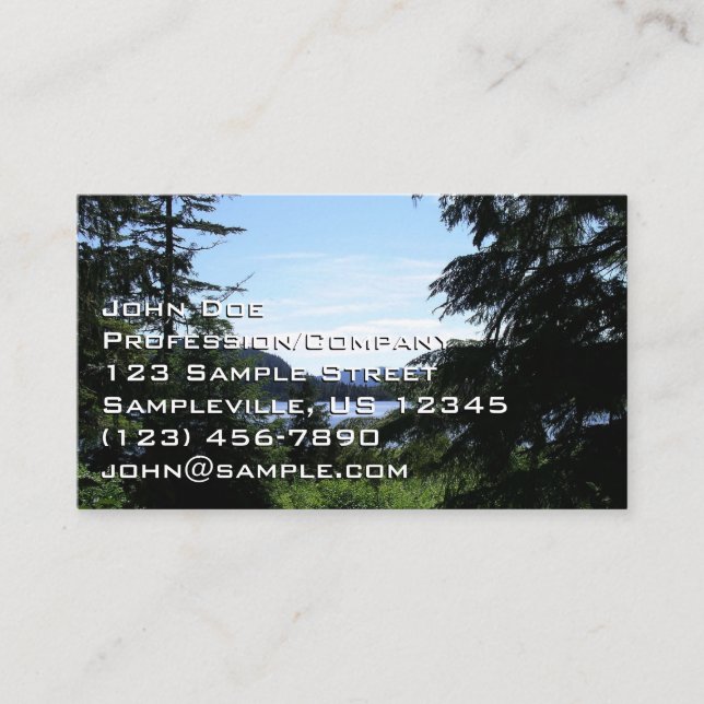 Alaskan Landscape Beautiful Alaska Photography Business Card (Front)