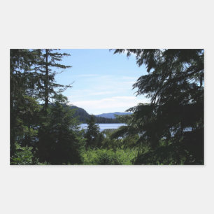 Alaskan Landscape Beautiful Alaska Photography Rectangular Sticker