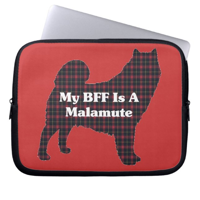 Alaskan Malamute BFF Laptop Sleeve (Front)