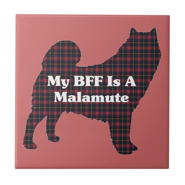 Alaskan Malamute BFF Tile (Front)