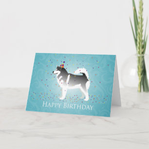 Alaskan Malamute Birthday Design Card