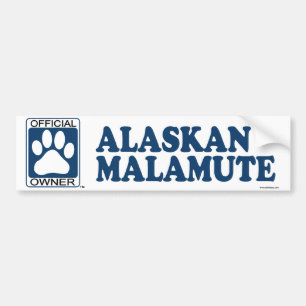 Alaskan Malamute Blue Bumper Sticker