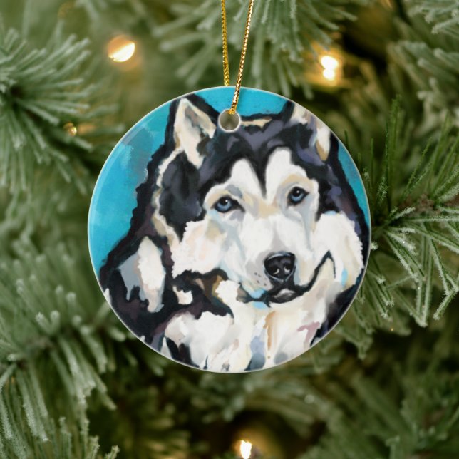 Alaskan Malamute        Ceramic Tree Decoration (Tree)