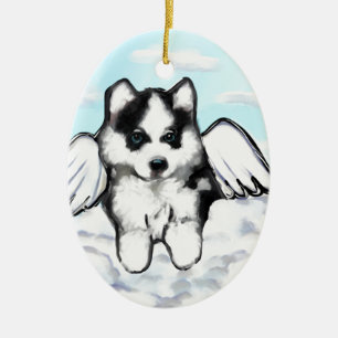 Alaskan Malamute Ceramic Tree Decoration