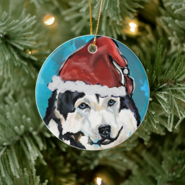 Alaskan Malamute        Ceramic Tree Decoration (Tree)