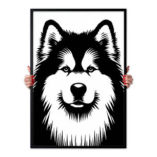 Alaskan Malamute Chic & Stunning Pop Art Poster