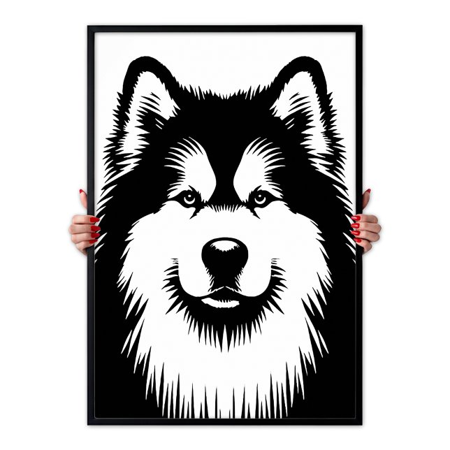 Alaskan Malamute Chic & Stunning Pop Art Poster (Alaskan Malamute Chic & Stunning Pop Art Poster)