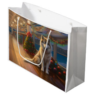 Alaskan Malamute Christmas Cruise: Pawsome Holiday Large Gift Bag