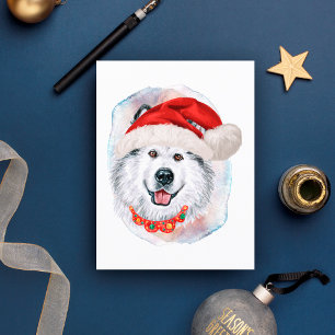 Alaskan Malamute Christmas Gifts For dogs lovers Holiday Postcard