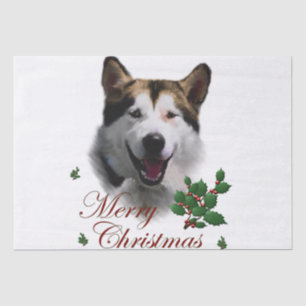 Alaskan Malamute Christmas Tissue Paper