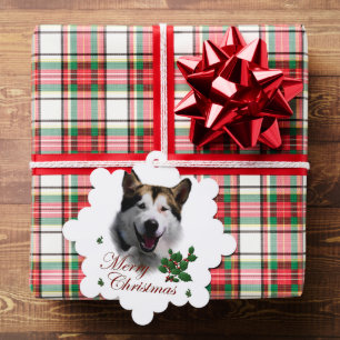 Alaskan Malamute Christmas Tree Decoration Card