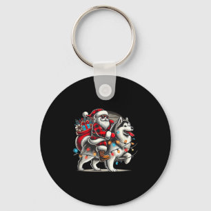 Alaskan Malamute Christmas Xmas Alaskan Malamute L Key Ring