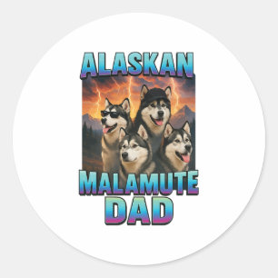 Alaskan Malamute Classic Round Sticker