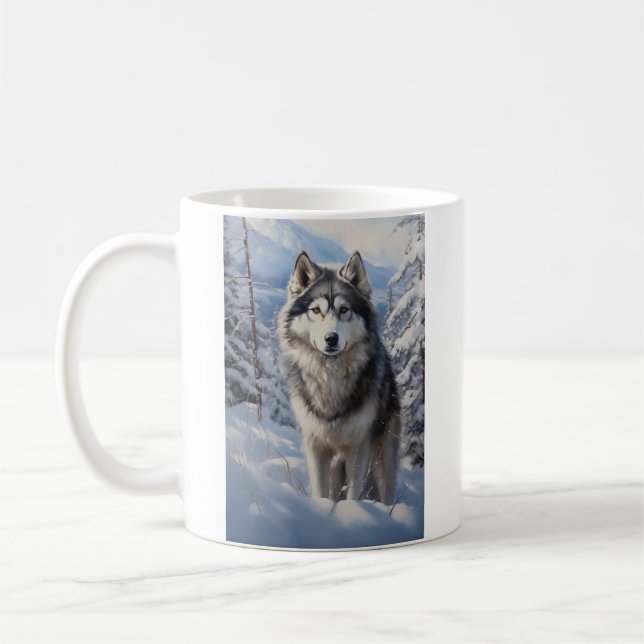 Alaskan Malamute Coffee Mug (Left)