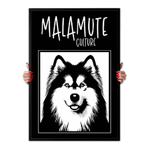 Alaskan Malamute Culture Edgy Pop Art Poster