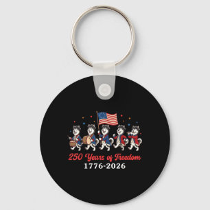 Alaskan Malamute Dog 250 Yrs Of Dom 1776 2026 Key Ring