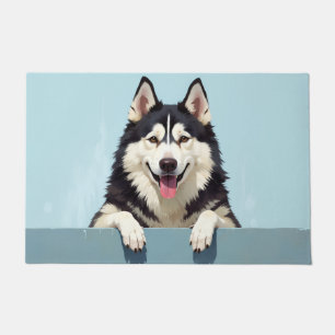 Alaskan Malamute Dog Art Doormat