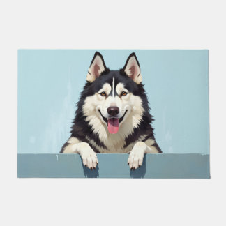 Alaskan Malamute Dog Art Doormat