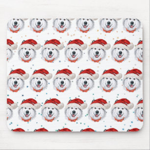 Alaskan Malamute Dog Breed Christmas Stars Mouse Mat