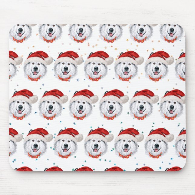 Alaskan Malamute Dog Breed Christmas Stars Mouse Mat (Front)