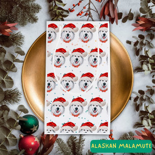 Alaskan Malamute Dog Breed Christmas Stars Small Gift Bag