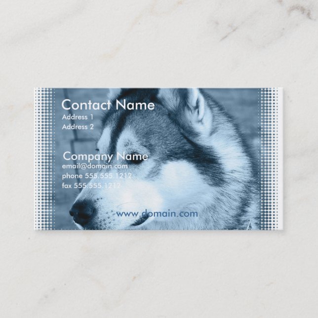 Alaskan Malamute Dog Business Card (Front)