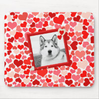 Alaskan Malamute Dog Heart mousepad